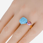 Mimi Milano // Grace 18K Rose Gold + Amethyst Ring // Ring Size: 6.75 // New