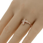 Mimi Milano // Freevola 18K Rose Gold Diamond Statement Ring // Ring Size: 6.5 // New