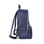 Backpack // Leather + Fabric // Blue