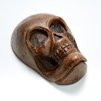 Spooky 1920's-1930's Wooden Skull Face