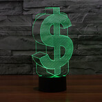 3D Light Dollar Sign