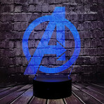 3D Light Marvel // Avengers Logo