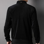 Kevin Zippered Sweater Jacket // Black (M)