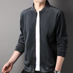 Kyler Zippered Sweater Jacket // Gray (M)