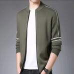 Clark Zippered Sweater Jacket // Green (2XL)