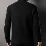 Jett Zippered Sweater Jacket // Black (M)
