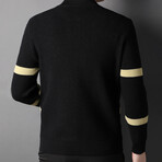 James Zippered Sweater Jacket // Black (3XL)