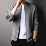 Jose Zippered Sweater Jacket // Gray (M)