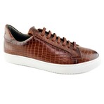 36's Croc Leather Laceless Low Top Sneaker // Cognac (US: 7)