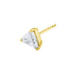 Trio 18K Yellow Gold Diamond Stone Stud Single Earring II // New