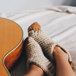 Chilote Salmon Slippers // Ivory + Brown (M)