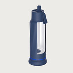 The WaterH Smart Bottle // Magnetite Blue
