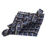 Bow Tie And Hanky Set // Black + White + Blue