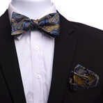 Bow Tie And Hanky Set // Blue + Black II