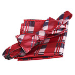 Bow Tie And Hanky Set // Red Plaid