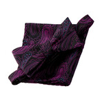 Bow Tie And Hanky Set // Pink + Black + Blue