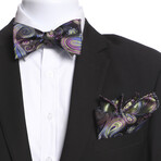 Bow Tie And Hanky Set // Rainbow Swirls