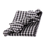 Bow Tie And Hanky Set // Black White Checks