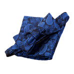 Bow Tie And Hanky Set // Blue + Black