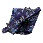 Bow Tie And Hanky Set // Purple Black Blue