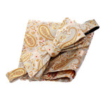 Bow Tie And Hanky Set // Cream + Beige + Orange