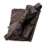Bow Tie And Hanky Set // Brown + Blue + Black