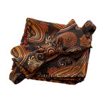 Bow Tie And Hanky Set // Orange + Brown