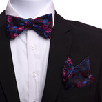 Bow Tie And Hanky Set // Red + Pink + Blue