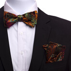 Bow Tie And Hanky Set // Rainbow Paisley