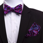 Bow Tie And Hanky Set // Pink + Blue