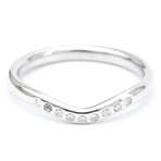 Tiffany & Co. // Platinum Curved Band Diamond Ring // Ring Size: 4.5 // Store Display