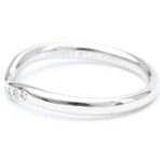Tiffany & Co. // Platinum Curved Band Diamond Ring // Ring Size: 4.5 // Store Display
