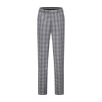 2-Piece Performance Stretch Double Breasted Blue Check Suit // Blue (R-36-R)