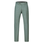 3-Piece Performance Stretch Slim Fit Check Suit // Green (R-36-R)