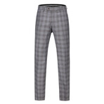 3-Piece Performance Stretch Slim Fit Check Suit // Gray (R-36-R)