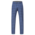 3-Piece Performance Stretch Slim Fit Check Suit // Indigo (R-36-R)