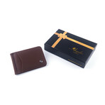 Plain Leather Wallet // Slim // Brown