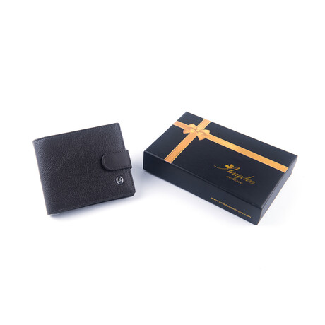 Plain Leather Wallet // Brown