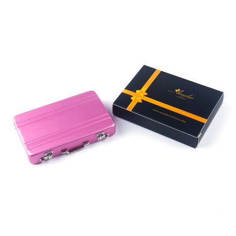 Metal Business Card Holder // Pink