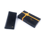 Plain Leather Wallet // Long Size // Black