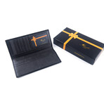 Plain Leather Wallet // Long Size // Black