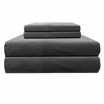 Micro Flannel® Solid Sheet sets // Charcoal (Twin)