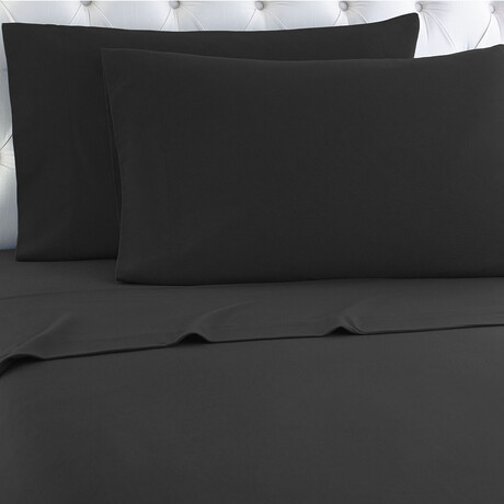 Micro Flannel® Solid Sheet sets // Charcoal (Twin)