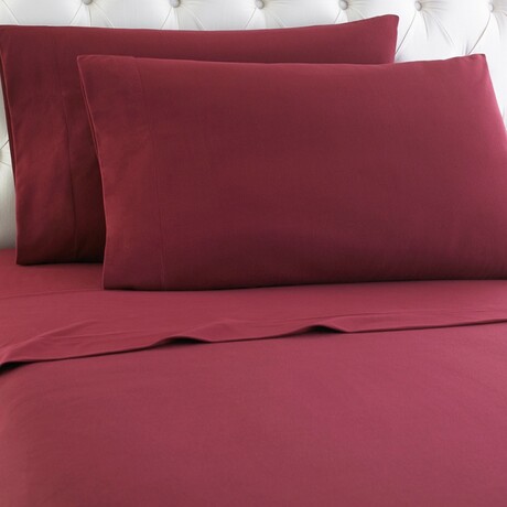 Micro Flannel® Solid Sheet sets // Wine (Twin)