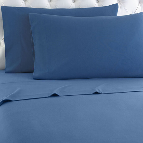 Micro Flannel® Solid Sheet sets //Smokey Mt Blue (Twin)