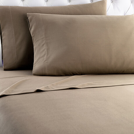 Micro Flannel® Solid Sheet sets //Hazelnut (Twin)