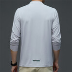 Logo Shoulder 1/4 Zip // Light Gray (M)