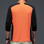 Block Sleeve 1/4 Zip // Orange (L)