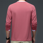 Tipped Collar Crew // Red (M)