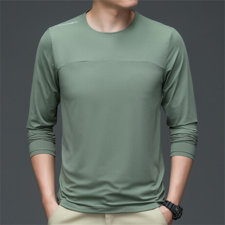 Logo Shoulder Crew // Army Green (XS)